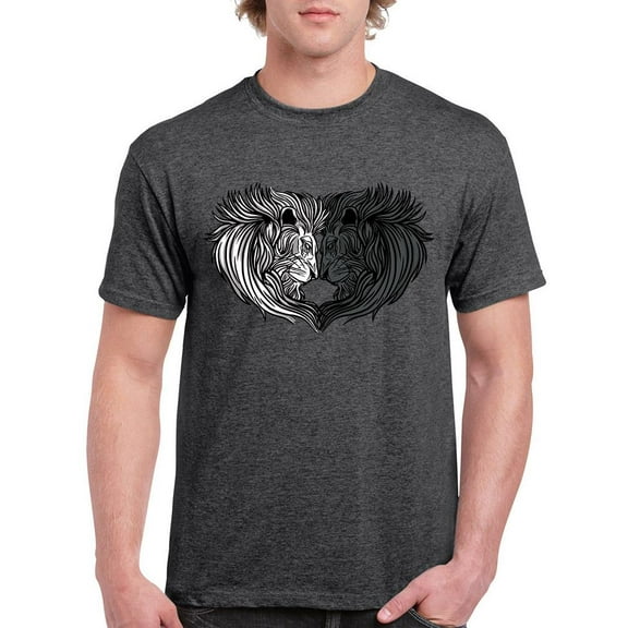 Staring Lions T-Shirt Men -Smartprints Designs, Male 5X-Large