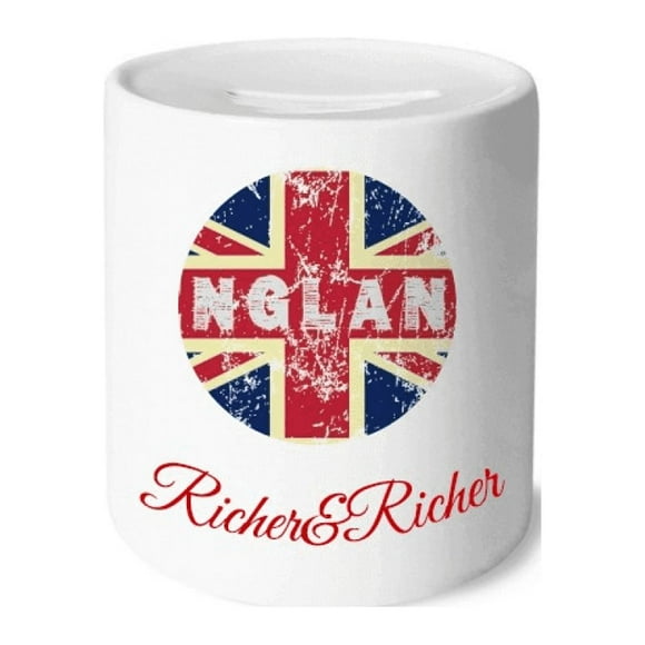 UK the Union Jack Flag Mark Illustration Rich and Rich Bank Saving Box Coin