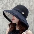 thumbnail image 2 of gcong Women Sun Hats Summer Beach UV Protection Bucket UPF Packable Wide Brim Chin Strap, 2 of 4
