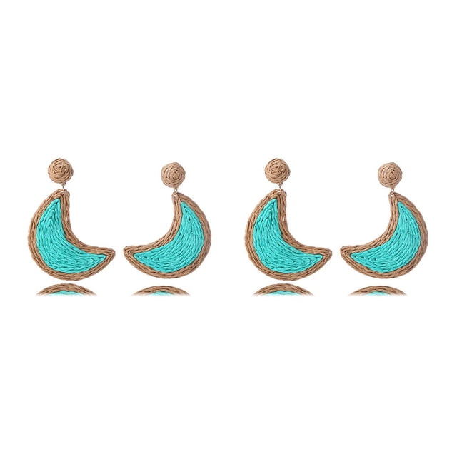 Minnieouse 1 par de pendientes en forma de luna vintage de verano, colgante de tejido, joyería, colgante de esposa para el hogar, fiesta en la playa, Type6 NO6 Minnieouse CBP271367