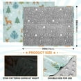 thumbnail image 4 of 70x55 Inches Glow in The Dark Blanket Cozy Throw Camping Blankets for Home and Outdoor Use Deer and Pine Trees Pattern, 4 of 8