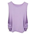 thumbnail image 6 of Wang6 Womens Loose Fit Tank Tops Causal Sleeveless Workout Tops Summer Crew Neck Solid Yoga Running Gym Basic Tees Purple XXL, 6 of 6