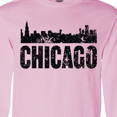 thumbnail image 4 of Inktastic Chicago Skyline Grunge Long Sleeve T-Shirt, 4 of 5