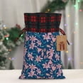 thumbnail image 5 of KLL Lilies Flowers for Christmas Gift Bag,Christmas Burlap Goody Gift Bags with Plaid Drawstrings for Xmas Presents Holiday Party Favor Treats Candy-Black, 5 of 8