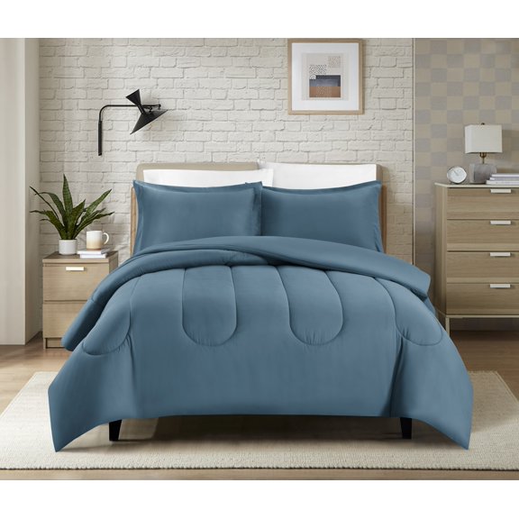 Swift Home Luxury 6 Piece Bed in a Bag, All Season Complete Bedding Set, Twin/ Twin XL, Light Blue