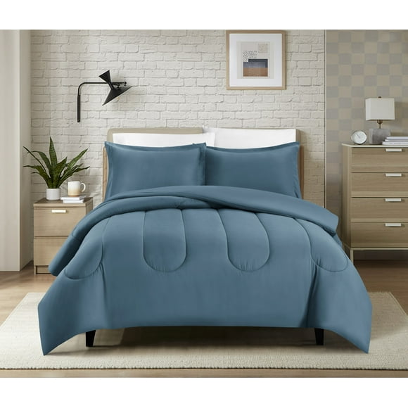 Swift Home Luxury 6 Piece Bed in a Bag, All Season Complete Bedding Set, Twin/ Twin XL, Light Blue