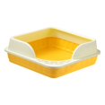 thumbnail image 3 of TISHITA Heightening Semi Closed Cat Litter Box Deep Toilet Anti ing Nonstick Kitty Yellow, 3 of 8