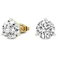 thumbnail image 6 of Lab Grown Diamond 3 Carat Earring | F-G VS Quality | IGI Certified Solitaire Stud Earring | 14K Yellow Gold | Friendly Diamonds Earrings, 6 of 8