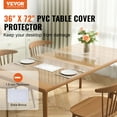 thumbnail image 1 of VEVOR Protector de Mesa Transparente, 36" x 72", Mantel de plástico PVC de 1,5 mm de Grosor, Protector de Escritorio Impermeable para Escritorio, Mesa de Centro, Mesa de Comedor, 1 of 8