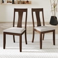 thumbnail image 2 of Castle Place Minimalist Wooden Dining Chair, Set of 2, Brown, 2 of 8