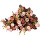 thumbnail image 5 of Paquete de 2 flores artificiales Houda, ramo de flores de seda con hojas y rosas para decoración de bodas, 5 of 6