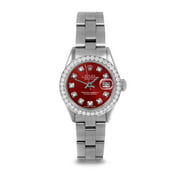 Pre Owned Rolex Datejust 6917 w/ Red Diamond Dial 26mm Ladies Watch (Certified Authentic & Warranty Included)