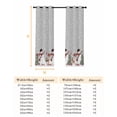 thumbnail image 6 of Fsddascl Grey Christmas Blackout Curtains for Bedroom/Living Room, Thermal Insulated Kitchen Curtains, Snowman Snowflake Xmas Tree Ball Elk Grommet Darkening Window Treatment Drapes 52"x63"x2, 6 of 6