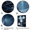 thumbnail image 3 of Designart "Misty Cliffside Moonlit Landscape Mystery II" Fantasy Canvas Wall Art - Global Blue Moon Hallway Wall Art Decor, 3 of 6