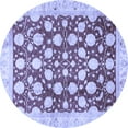 thumbnail image 1 of Ahgly Company Indoor Round Abstract Blue Modern Area Rugs, 8' Round, 1 of 4