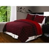 Global Trends Buffalo Plaid Quilt Set, Red/Black