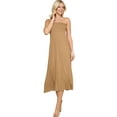thumbnail image 4 of Doublju Women's High Waist Flared Maxi Skirt or Tube Top Dress with Plus Size, 4 of 4