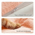 thumbnail image 5 of allisandro Calming Furniture Protector Dog Bed with Soft Neck Bolster, Waterproof Faux Fur Couch Cover with Removable Cover, 32 x 30 x 5 Inches, Light Orange, 5 of 5
