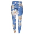 thumbnail image 3 of Mnuaqn Floral Leggings for Women High Waisted Vintage Printed Tummy Control Leggings Casual Plus Size Yoga Pants Slim Tights (S, Blue), 3 of 6