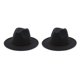 thumbnail image 3 of Sonducket Sombrero con hebilla de cinturón, gorros grandes de Color sólido para otoño e invierno, gorros de lana para mantener el calor, Gris oscuro 58cm 2Conjunto, 3 of 6