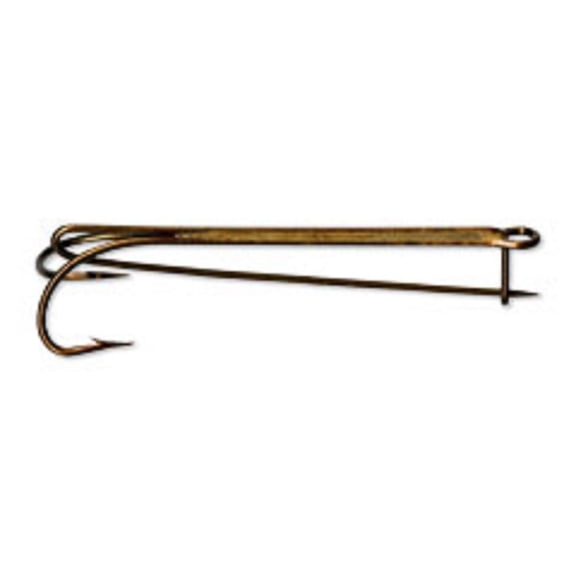 Mustad 7904 Double Live Bait/Liver Classic Hook With Safety Pin - Bronze - 10 Per Pack