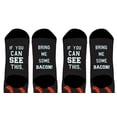 thumbnail image 3 of ThisWear Food Gift Bring Me Some Bacon Gift Set Bacon Themed Gifts Breakfast Socks 2-Pair Novelty Crew Socks, 3 of 5