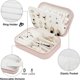 thumbnail image 4 of Joyero de viaje de diseño compacto, pequeño organizador para mujeres, estuche de cuero PU de tamaño perfecto, calidad superior con espacio multifuncional (regalo personalizado), 4 of 7