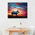 thumbnail image 2 of Orinice Pig Canvas Art Farmhouse Wall Decor, Pig Print Pig Wall Art Fine Art Canvas, Farm Animals Artwork Animal, Funny Home Decor, Canvas Art, Decor Canvas 20x16in, 2 of 6