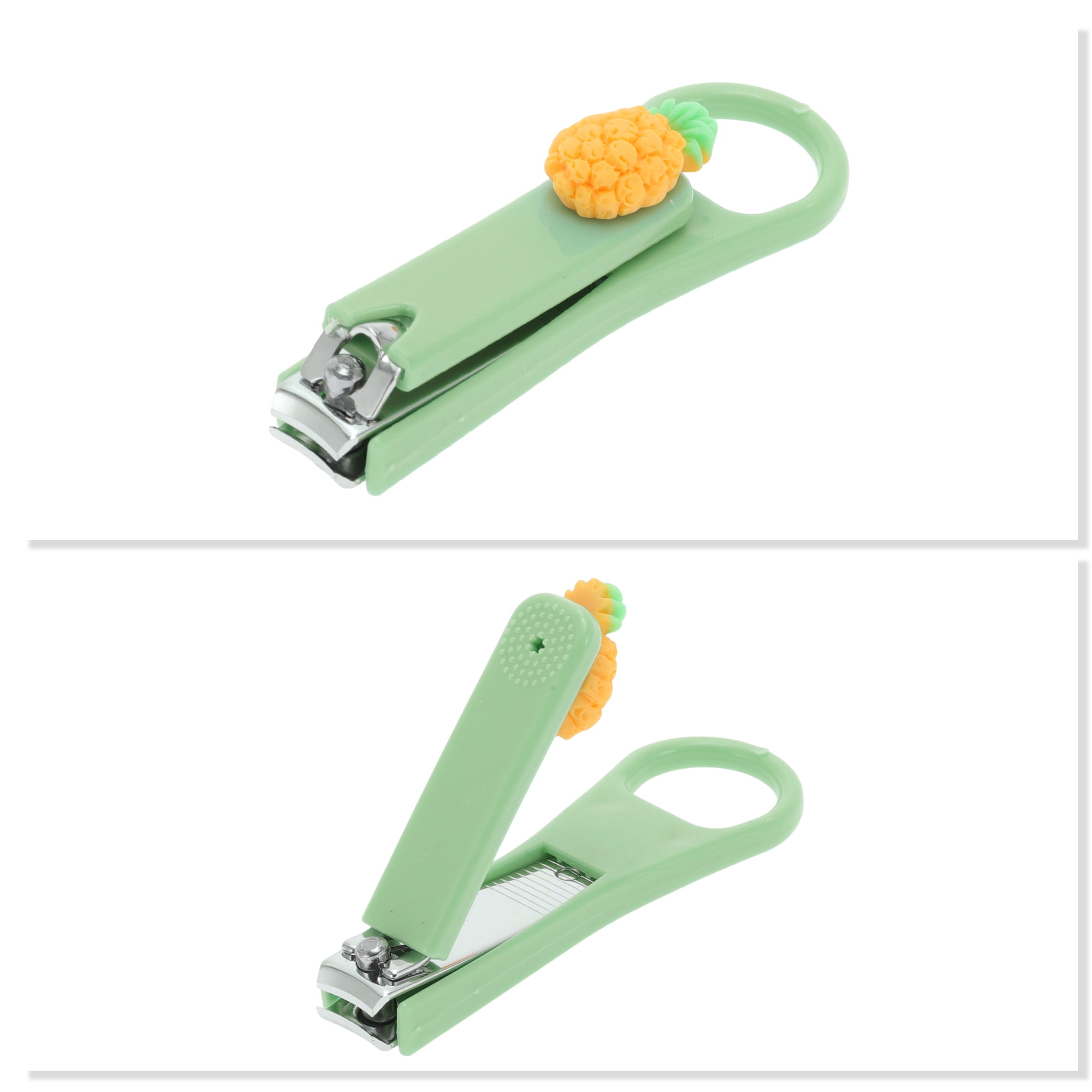 Unique Bargains Cartoon Pineapple Nail Clipper Green 1 Pc