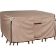 thumbnail image 1 of ULTCOVER Funda rectangular para mesa y silla de patio, lona resistente 600D, resistente al agua, fundas para muebles de uso general para exteriores, 111 x 74 pulgadas, color negro, 1 of 4