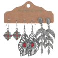 thumbnail image 2 of Pendientes colgantes de hojas de cristal multicolor de moda 2023 para mujer Boho Vin--|Código de modelo 5703, 2 of 2