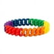 thumbnail image 1 of 1pc Rainbow Color Bracelet Personalized Rainbow Chain Link Silicone Bracelet Bangle Wristlet For Girls Women Men (colorful), 1 of 2