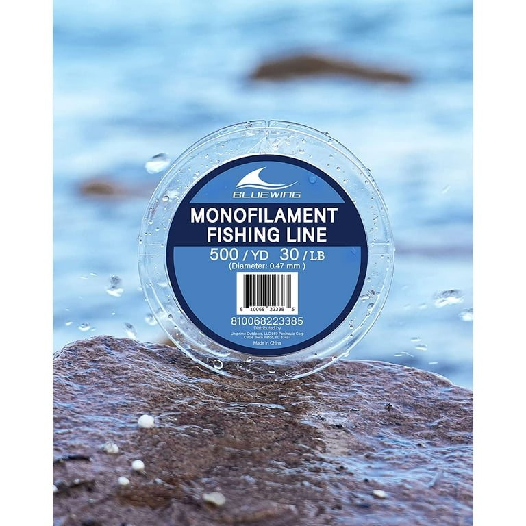 BLUEWING Monofilament Fishing Line Clear Invisible Thin Diameter Fishing  String Mono Fishing Line