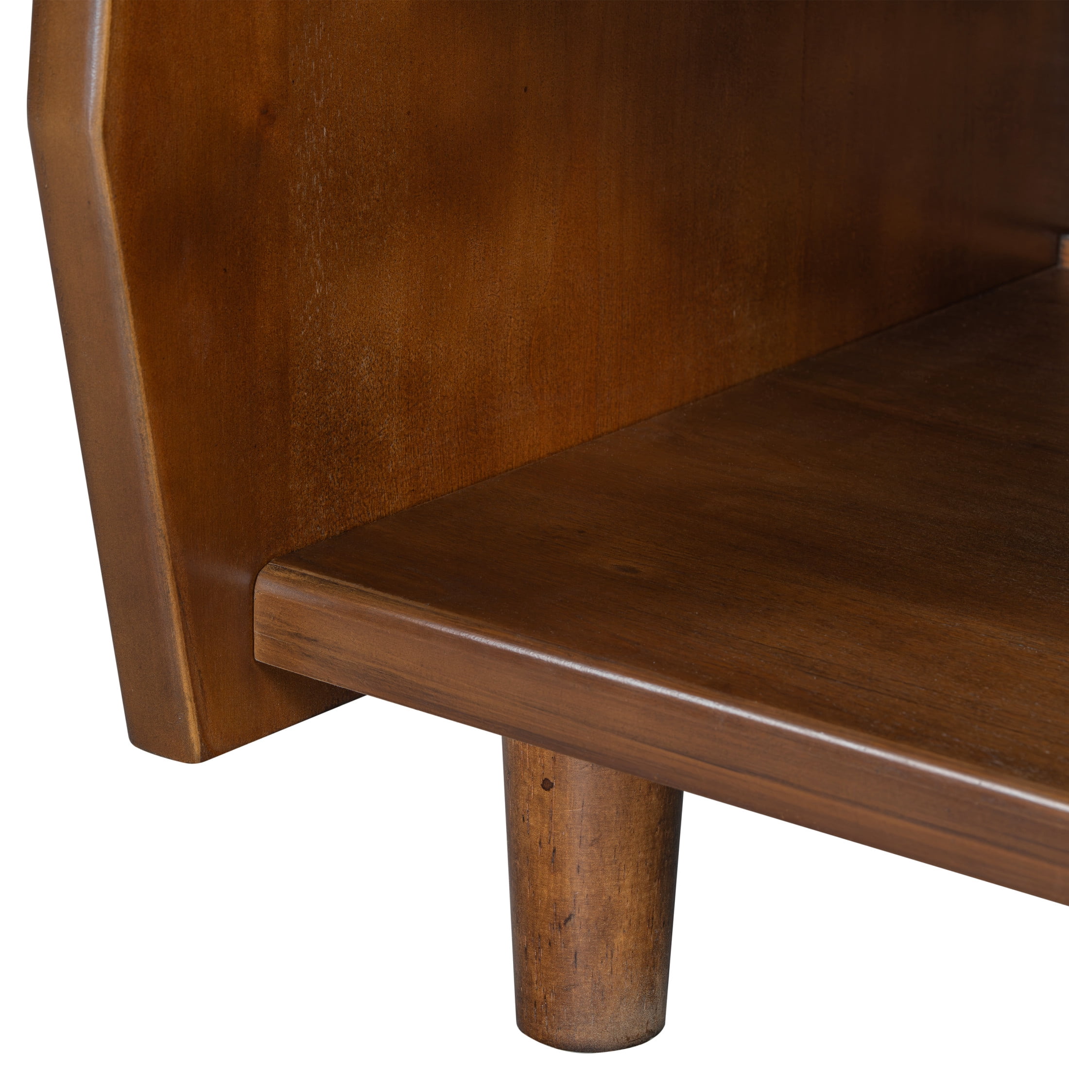 Christopher Knight Home 18.9"W Modern Nightstand, Bedside Table with Rattan Accent Drawer, Walnut