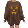 thumbnail image 1 of Nouveaux Hauts pour Femmes 2023 Mode Imprimé Col Rond Pull Manches Longues Blouse Confortable Chandail en Molleton Coupe Décontractée Surdimensionné pour Femmes, 1 of 6