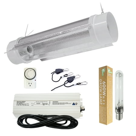 Hydro Crunch 600-Watt HPS Grow Light System with 6 in. Cool Tube with Wing