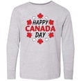 thumbnail image 3 of Inktastic Happy Canada Day- maple leaf circle Long Sleeve Youth T-Shirt, 3 of 5