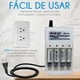 thumbnail image 4 of Cargador de Pilas Recargables AA AAA con 4 Pilas AAA Moreka JB212, 4 of 7