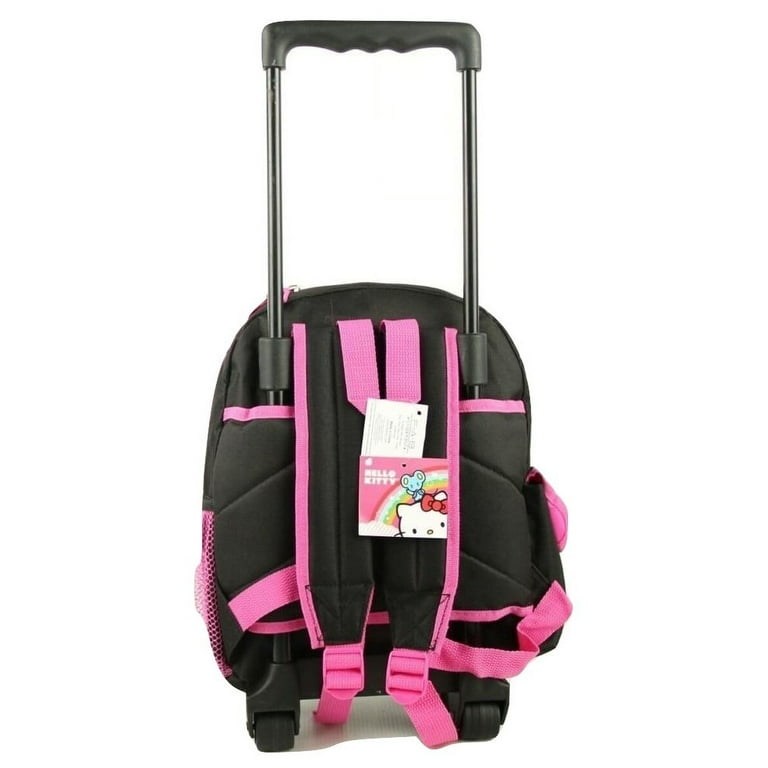 Sanrio Hello Kitty Pink Bow Tie School Backpack with 2 Compartments, 2 Side  Pockets and Adjustable Shoulder Straps