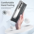 thumbnail image 4 of For Samsung Galaxy Z Fold 4 5G Phone Case，Shockproof Plating Clear Case,PC Stand Case Cover With Kickstand, 4 of 5