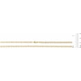 thumbnail image 5 of Floreo 10k Tri-Color Gold 3.5mm Valentino Heart Link Chain Bracelet or Anklet, 5 of 5