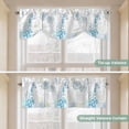 thumbnail image 5 of Coastal Blue Tie Up Valance Curtains for Windows, Kitchen Curtains Window Treatments, Ocean Coral Starfish Jellyfish Seahorse Short Window Shades Valances for Bedroom Bathroom Cafe 42"x18", 5 of 8