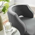 thumbnail image 7 of Contemporary Modern Urban Designer Living Room Lounge Club Lobby Accent Side Chair Armchair, Velvet Fabric, Grey Gray, 7 of 7