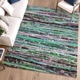 thumbnail image 6 of Addison Rugs Mayfield Premium Machine Washable Transitional Stripes Teal Rectangle Rug, 10' x 14', 6 of 6