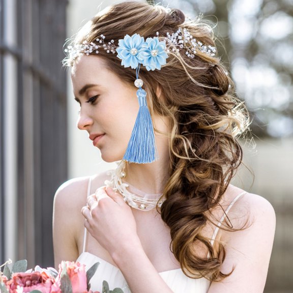 Luxshiny Mini Flower Clips Fabric 2Pcs Photo Taking Hair Decoration Teen Girls