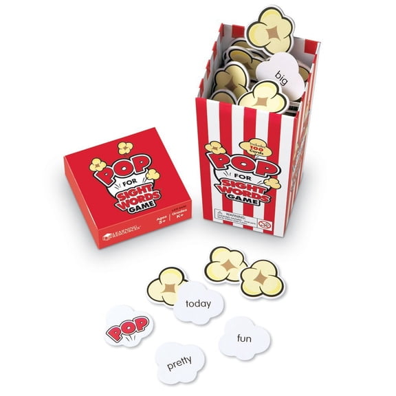 Learning Resources Pop for Sight Words™ Game, Vocabulary/Literacy Game, 92 Cards, Ages 5 