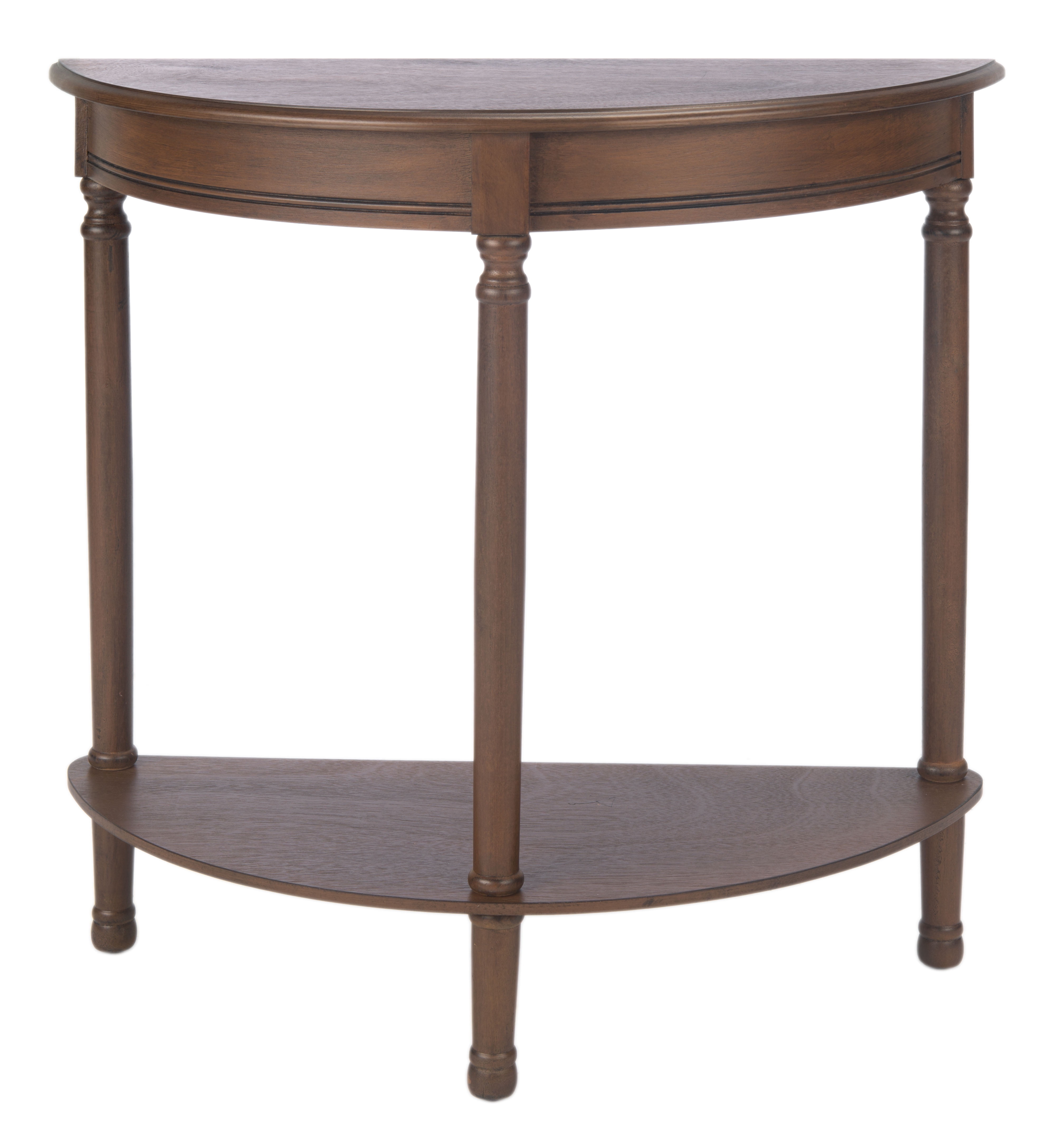 SAFAVIEH Tin.sley French Half Round Console Table, Brown (28 in. W x 11.8 in. D x 28 in. H)