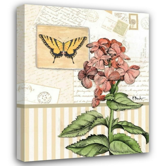 Paul Brent 20x24 Gallery Wrapped Canvas Wall Art Titled - Botanical Collage I