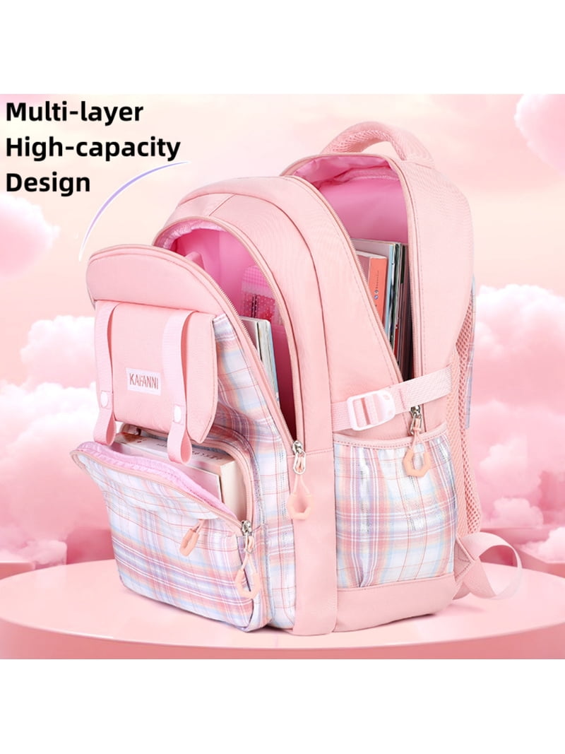 Tyethy Girls Backpack School Backpack Cute College Bookbag, Middle High School Bags, Pink, Girl's, Size: One size Tyethy Girls Backpack School Backpack Cute College Bookbag, Middle High School Bags, Pink, Girl's, Size: One size