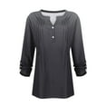 thumbnail image 5 of fatyb Women's Long Sleeve Blouses Casual Dressy V Neck Pleated Shirts Business Work Tops for Women, 5 of 5